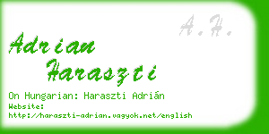 adrian haraszti business card